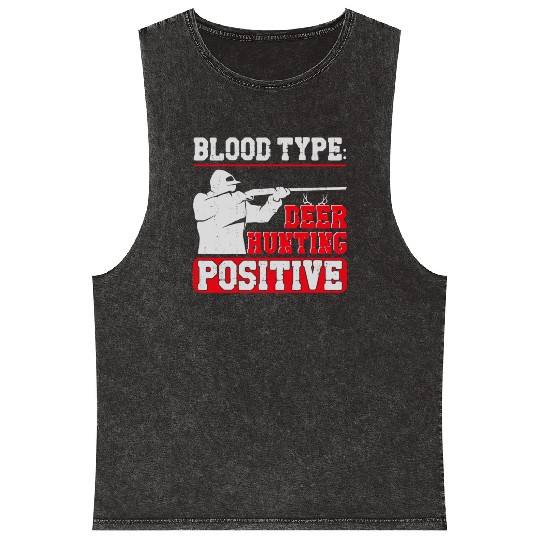 Buck Deer Hunting Hunter Blood Mineral Wash Tank Tops