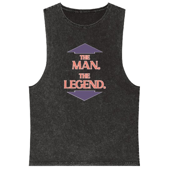 The man the legend Mineral Wash Tank Tops