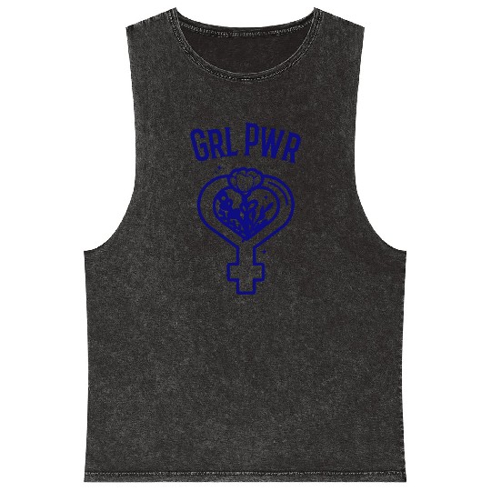 Girl Power. Women's Empowerment Mineral Wash Tank Tops