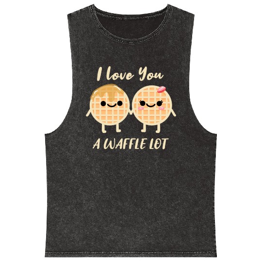 I Love A Waffle Lot For Waffle Lover Mineral Wash Tank Tops