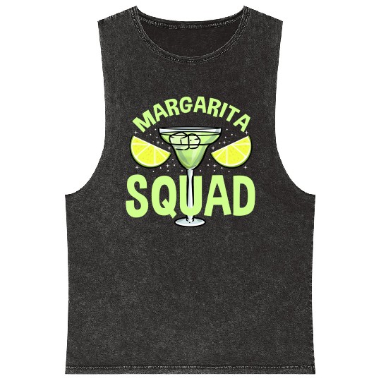 Margarita Squad For Margarita Lover Mineral Wash Tank Tops