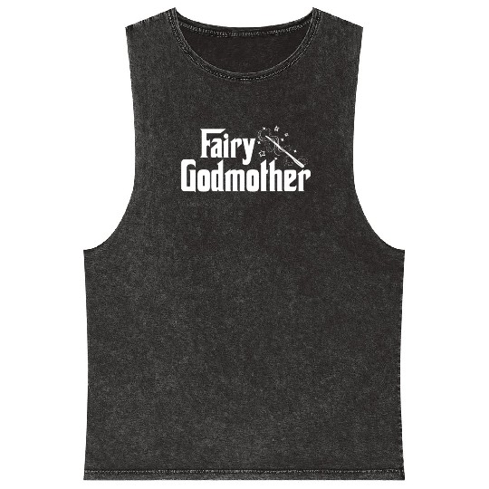 Fairy Godmother Cute Wand Star Spell Fantasy Gift Mineral Wash Tank Tops