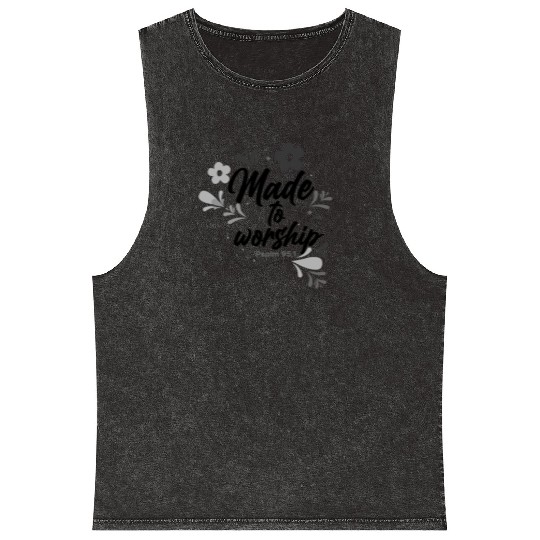 Christianity Gifts Made to Worship Christian Gift Mineral Wash Tank Tops