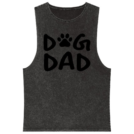 dog dad Mineral Wash Tank Tops
