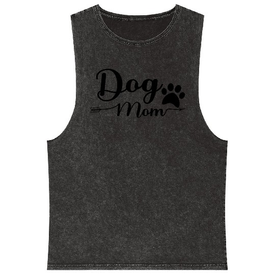 dog mom Mineral Wash Tank Tops