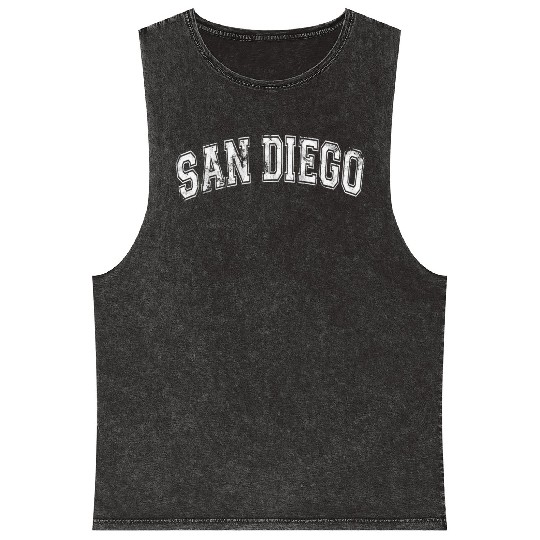 San Diego Classic Vintage I California State Mineral Wash Tank Tops