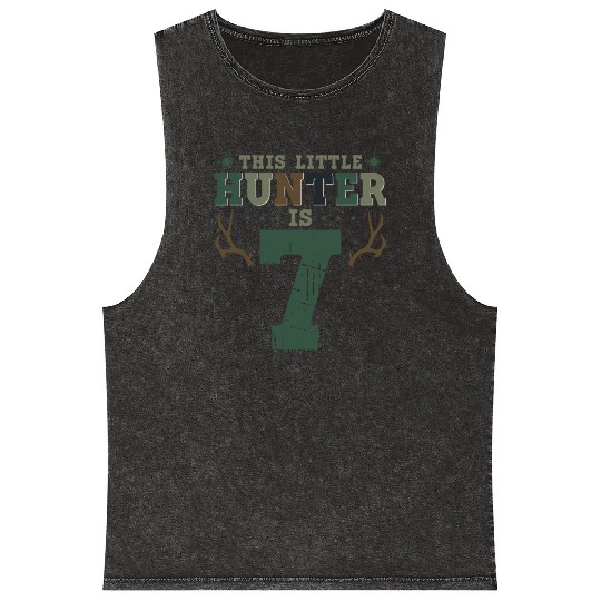 Buck Deer Hunting Hunter Kid 7th Mineral Wash Tank Tops