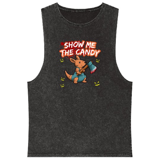 Show Me The Candy Halloween Costume Trick Or Treat Mineral Wash Tank Tops