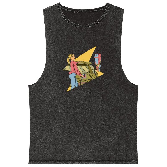 Strong independent woman Strong independent woman Mineral Wash Tank Tops