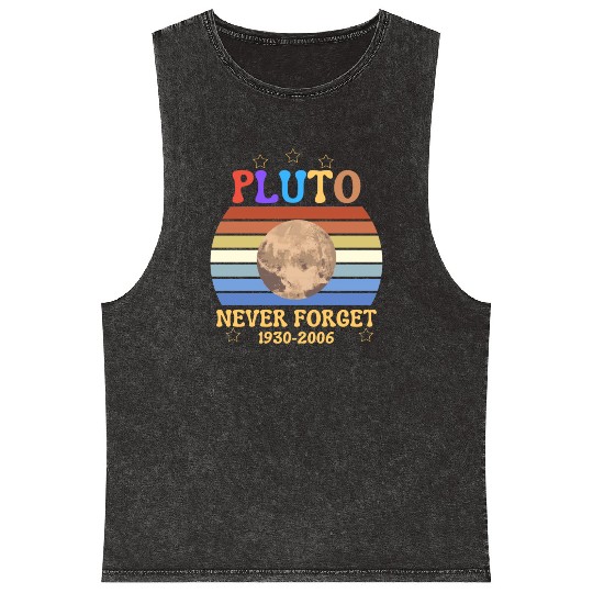 pluto never Forget light Mineral Wash Tank Tops