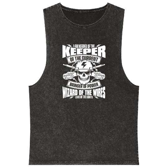 Electrician Electrical Engineer Lineman Mineral Wash Tank Tops