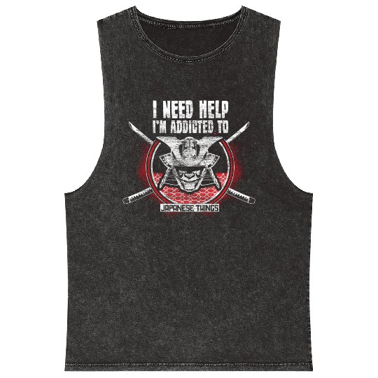 Japan Geisha Nation Mineral Wash Tank Tops