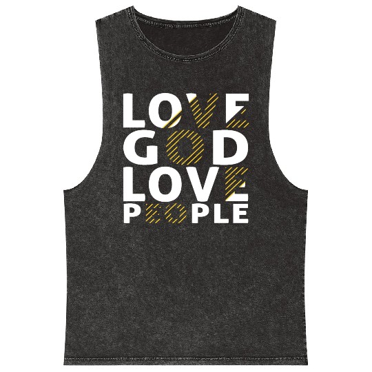 Love God Love People Mineral Wash Tank Tops