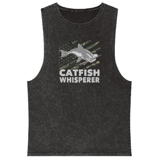 Catfish Whisperer - Wels Catfish Hunter Mineral Wash Tank Tops