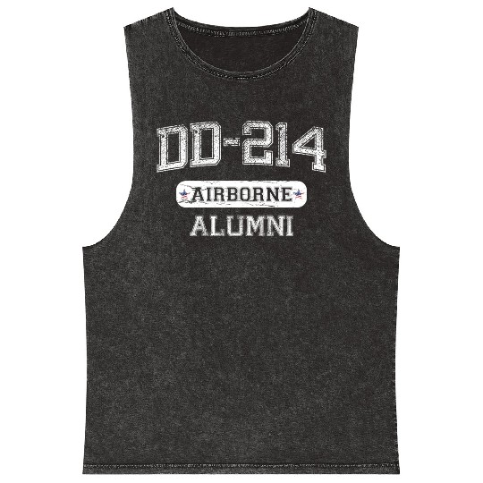 DD-214 US Airborne Alumni Mineral Wash Tank Tops