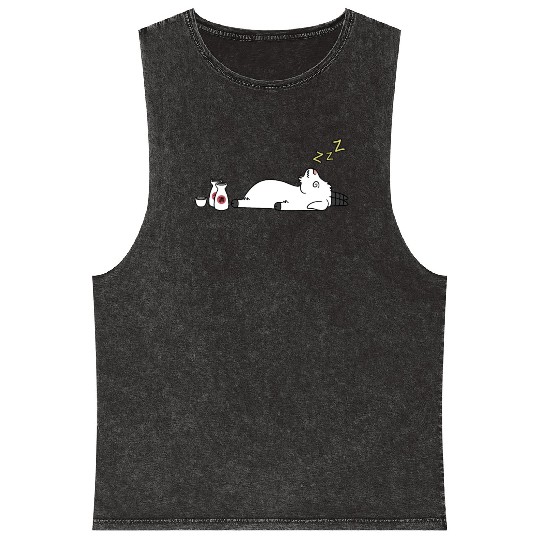 Goat Sake Drunk Mineral Wash Tank Tops