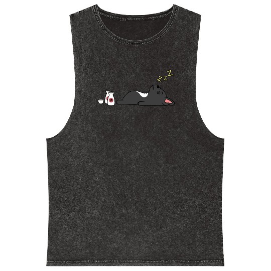 French Bulldog Sake Drunk Mineral Wash Tank Tops