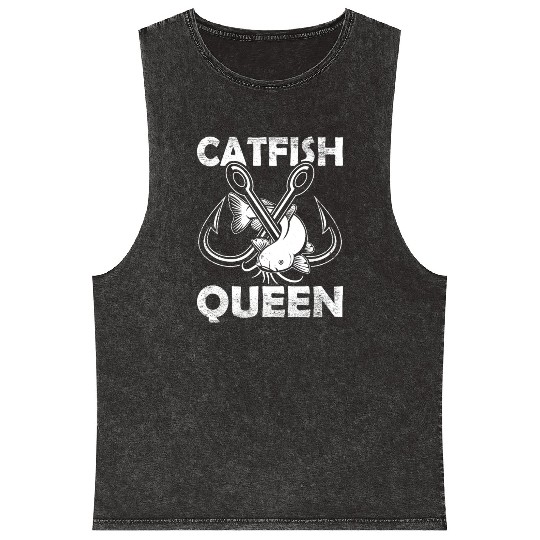 Wels Catfish Design For A Catfish Queen Mineral Wash Tank Tops