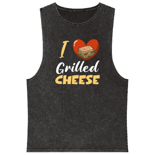 I Love Grilled Cheese Mineral Wash Tank Tops