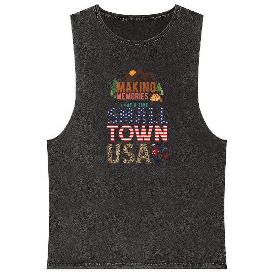 Making Memories At A Time Small Town USA Mineral Wash Tank Tops
