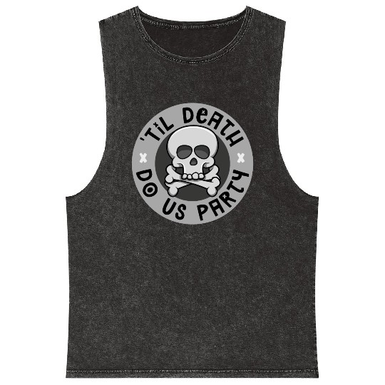 'Til death do us party Mineral Wash Tank Tops