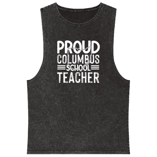 Proud columbus school teacher Columbus Ohio School Mineral Wash Tank Tops