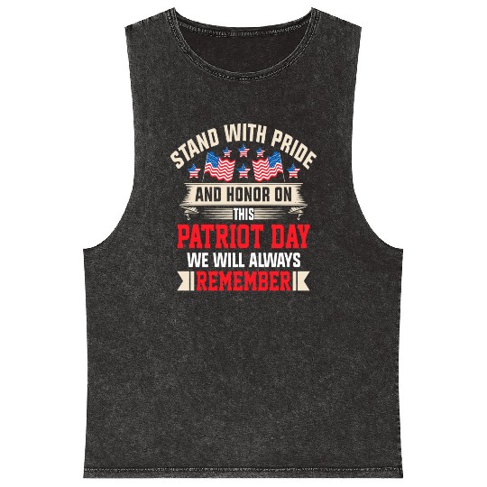 Patriot Day We Will Always Remember Mineral Wash Tank Tops
