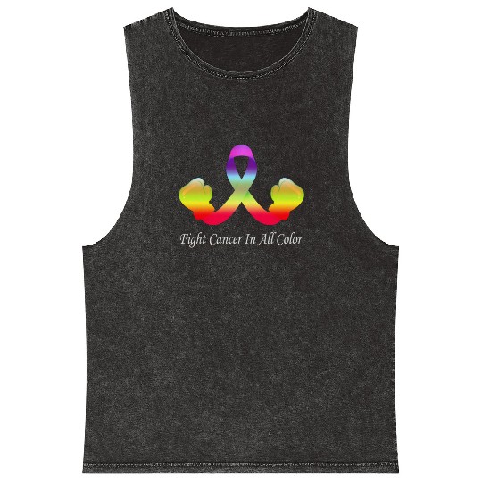 Cancer Sucks In Every Color Fighter Fight Support Mineral Wash Tank Tops