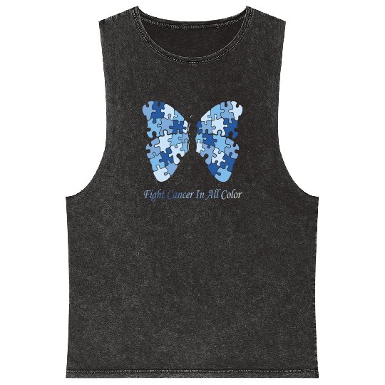 Cancer Sucks In Every Color Fighter Fight Support Mineral Wash Tank Tops