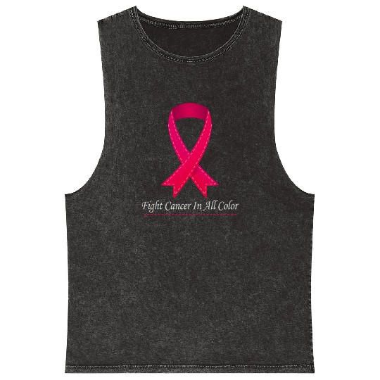 Cancer Sucks In Every Color Fighter Fight Support Mineral Wash Tank Tops