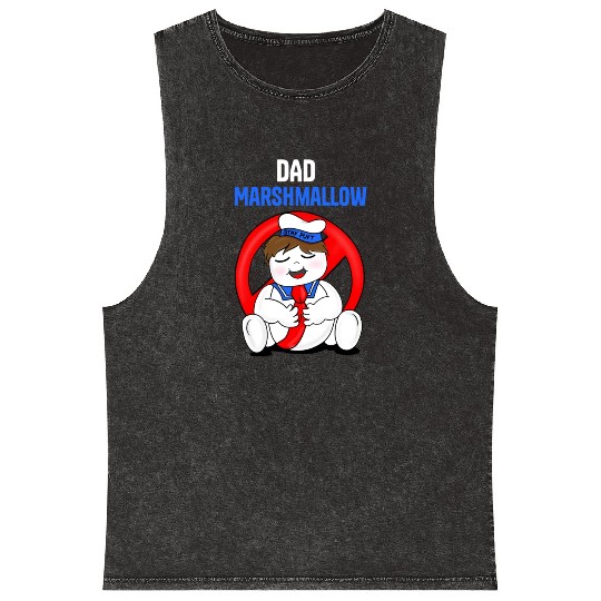 DAD ghostbusters Mineral Wash Tank Tops