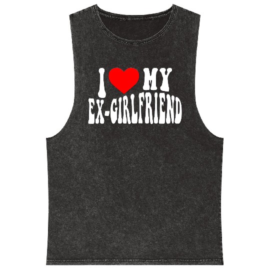 I Love My Ex Girlfriend stroke Mineral Wash Tank Tops