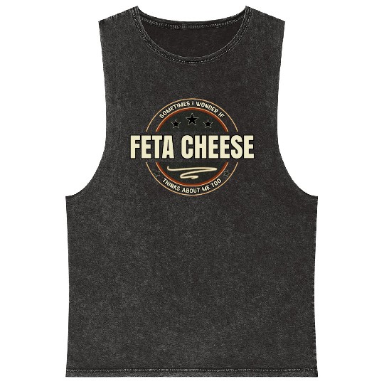 Feta Cheese Jokes Mineral Wash Tank Tops