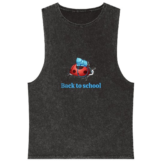 Ladybug back to school Mineral Wash Tank Tops