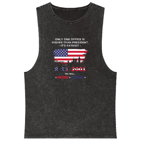 We will never forget the Patriot Day 911 Mineral Wash Tank Tops