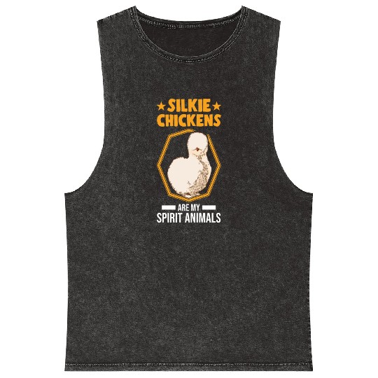 Silkie Chickens Are My Spirit Animals Mineral Wash Tank Tops