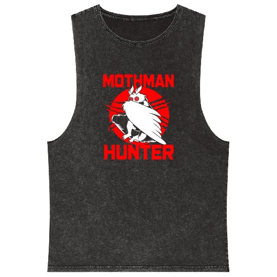Cryptozoologist Cryptid Folklore Funny Mothman Mineral Wash Tank Tops