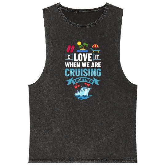 Cruise Ship Vacation Trip Party Sailing Boating Mineral Wash Tank Tops