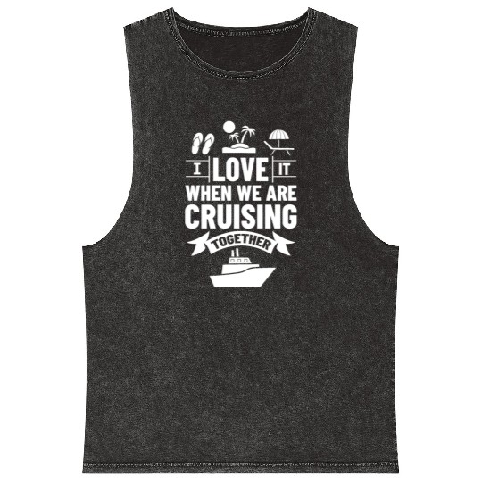Cruise Ship Vacation Trip Party Sailing Boating Mineral Wash Tank Tops