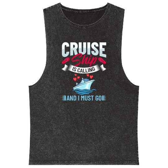 Cruise Ship Vacation Trip Party Sailing Boating Mineral Wash Tank Tops