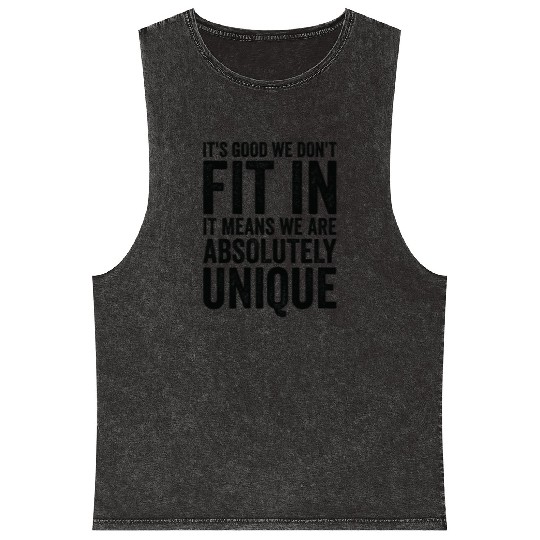 Positivity Misfits Poets Poetry Unique Uniqueness Mineral Wash Tank Tops