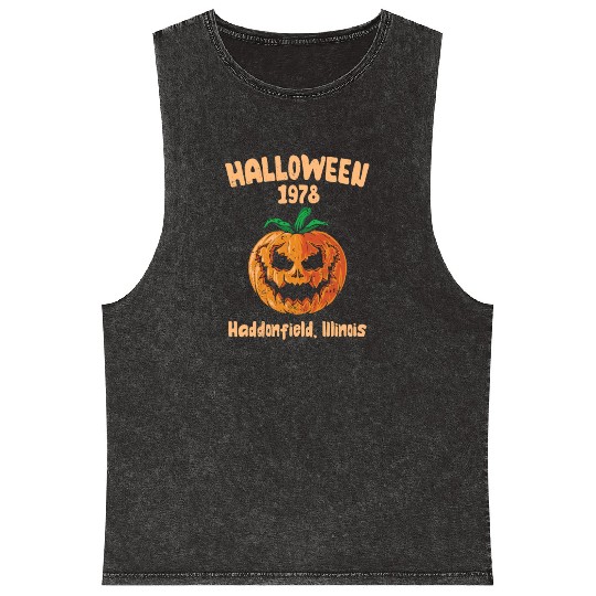 Halloween 1978 Halloween Costume Mineral Wash Tank Tops