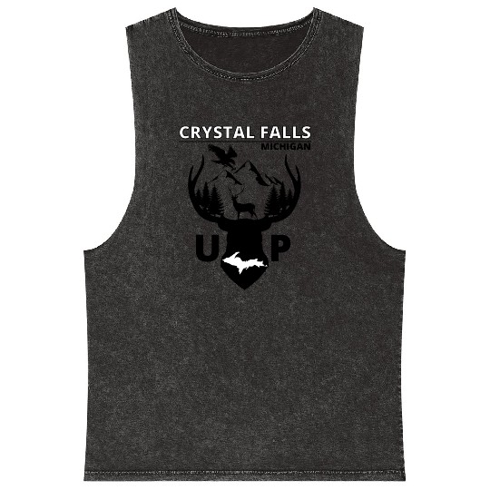 Crystal Falls Michigan Upper Peninsula Mineral Wash Tank Tops
