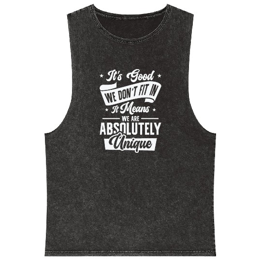 Positivity Misfits Poets Poetry Unique Uniqueness Mineral Wash Tank Tops