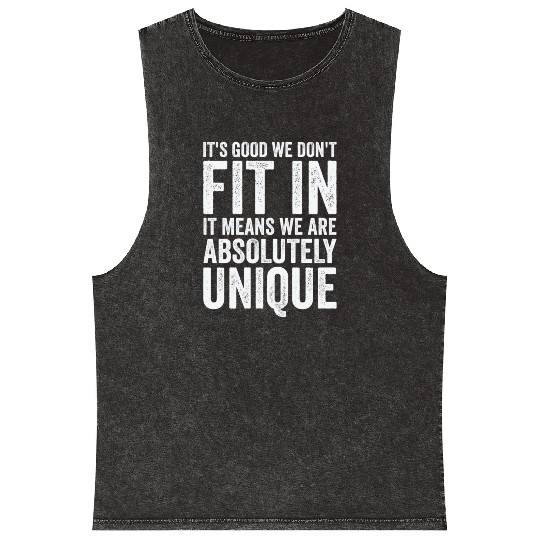 Positivity Misfits Poets Poetry Unique Uniqueness Mineral Wash Tank Tops