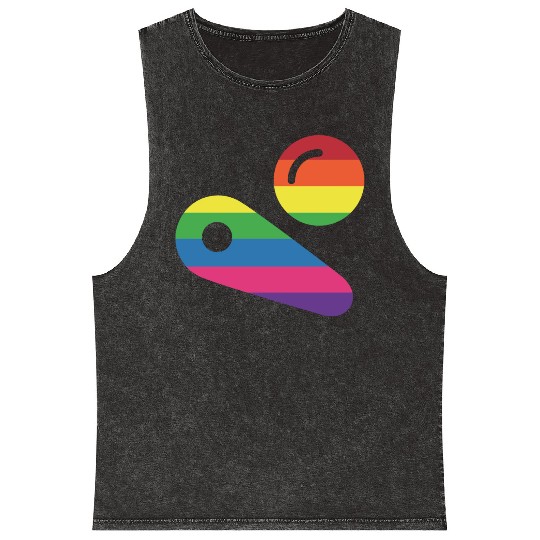 Pinball LGBT Player Mineral Wash Tank Tops