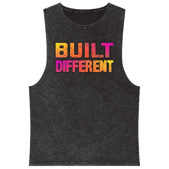 Built Different On Another Level Funny Gaming Mineral Wash Tank Tops