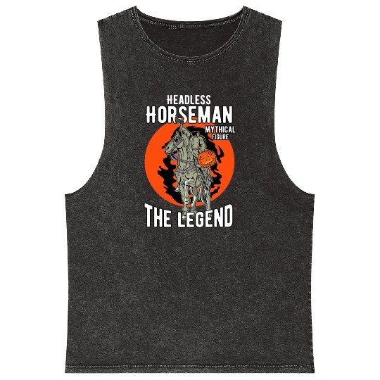 Headless Horseman Halloween Mineral Wash Tank Tops, Halloween Party