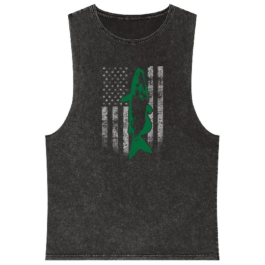Catfish Flag For Catfishing Cool Catfisherman Flag Mineral Wash Tank Tops