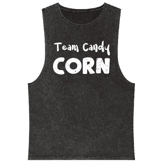 Team Candy Corn - Halloween Mineral Wash Tank Tops